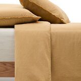 Kave Home Gorčično rumena posteljnina za zakonsko posteljo/podaljšana iz bombažnega perkala 260x240 cm Sifinia – | Shoptok.si