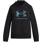 Gornji Dio Trenirke s Kapuljačom za Djevojčice Under Armour Rival Flc Shimmer Hdy Crna