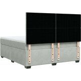 vidaXL Box spring postelja z vzmetnico svetlo siva 180x200 cm žamet | Shoptok.si