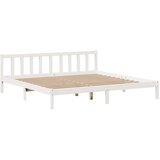 vidaXL Krevet s regalom z knjige bez madraca bijeli 200x200cm borovina | shoptok.hr