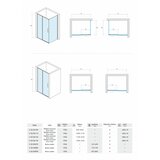 Copen bočno staklo concept atlas black 90x195cm tonirano staklo 6mm crni mat ram (C-02-B4090) | Eponuda.com