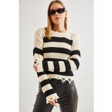 Bianco Lucci Women's Striped Sweater Cene