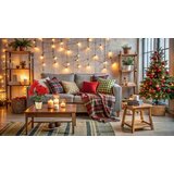 Molarem Home Umjetna crvena Božićna zvijezda u zlatnoj tegli - 49 cm Slike