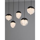 Nova Luce Mat crna LED viseća svjetiljka aluminijska s mogućnosti zatamnjivanja sa staklenim sjenilom Alicia – | shoptok.hr