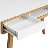 MID.YOU PISALNA MIZA les, leseni material bela, barve hrasta | Shoptok.si