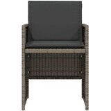  3-dijelni bistro set od poliratana s jastucima sivi | shoptok.hr