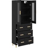  Highboard s ladicama Crni hrast 69,5 x 34 x 180 cm | shoptok.hr