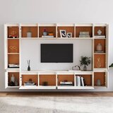 TV ormarići 8 kom bijeli od masivne borovine | shoptok.hr