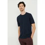 Sisley Pamučna majica boja: tamno plava, jednobojni model