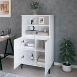  Visoka komoda sjajna bijela 60x36x110 cm od konstruiranog drva | shoptok.hr