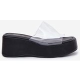 Boto Womens sandals with transparent strap on wedge black Meltiana | shoptok.hr