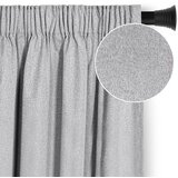 Restilo CORITA curtain, grey, plain, classic and modern style, multifunctional tape, structural fabric with blackout effect, 140 x 245 cm | shoptok.hr