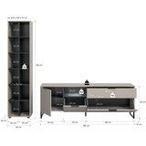Livetastic DNEVNI REGAL, črna, kašmir | Shoptok.si