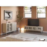Marckeric Kremno bela kovinska komoda 140x90x40 cm Fayna – | Shoptok.si