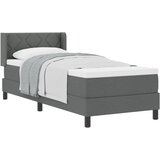 vidaXL Box Spring Bed s madracem Tamno siva 80x200 cm Tkanina, Uzglavlje s dijamantnim blokovima dizajn Tamno sivo 80 cm Tkanina Cijene
