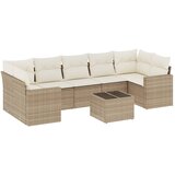 Maison Chic Seti vrtnega pohištva - Vrtna garnitura - Vrtni pohištvo set 8-delna z blazinami bež poli ratan, (21803132) | Shoptok.si