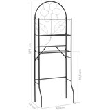  Toaletni stalak crni 60 x 33 x 174 cm | shoptok.hr