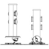 Eglo park 4 spoljna, stup s utičnicama inox | Eponuda.com