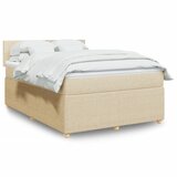 vidaXL Krevet s oprugama i madracem krem 140 x 190 cm od tkanine | shoptok.hr