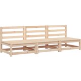Maison Chic Vrtni kavč - Zunanji kavči brez naslonov 3 kosi 70x70x67 cm trdna borovina, (22043653) | Shoptok.si