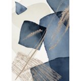 Venture Home poster Blue Swirl 50 × 70 cm, bež | shoptok.hr