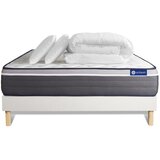 ACTISOM Kompletni paket za posteljo - Vzmetnica 140x190 cm + Vzmetni boksi z letvami (v kompletu) + 2 vzglavnika + Prevleka - Actilatex Plus, (21613351) | Shoptok.si