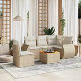 vidaXL 6-dijelni set vrtnih sofa s jastucima bež od poliratana | shoptok.hr