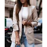 Beloved Jemma usnjen blazer bež | Shoptok.si