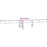 vidaXL Pribor za klizna vrata od nehrđajućeg čelika 183 cm srebrni | shoptok.hr