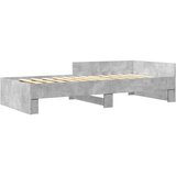  Okvir kreveta boja betona 75x190 cm od konstruiranog drva | shoptok.hr