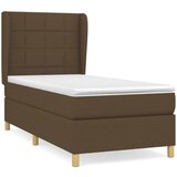 vidaXL Box spring postelja z vzmetnico temno rjava 80x200 cm blago, (20901075) Cene