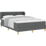 vidaXL Box Spring Krevet s Madracem Tamno Siva 140x190 cm Tkanina | shoptok.hr