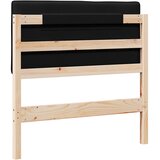  Tapecirani uzglavlje Smeđa i crna 90 cm Čvrsto borovo drvo | shoptok.hr