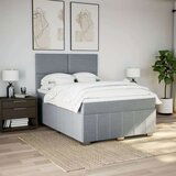  Krevet box spring s madracem svjetlosiva 160x200 cm tkanina | shoptok.hr