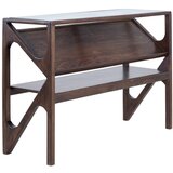 Light & Living Pomoćni stol sa staklenom pločom stola u tamnoj prirodnoj boji 41x119 cm Yuki – Cijene