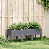Furnova Cvetlično korito z nogami sivo 120x40x42 cm PP, (21921968) | Shoptok.si