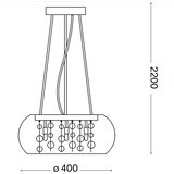 Ideal Lux luster na sajli audi 5xG9/40W/230V zadimljeno | Eponuda.com