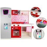 Lean_Toys Lesena kuhinja Jola, hladilnik, mikrovalovna pečica, odpiralni elementi | Shoptok.si