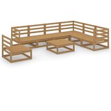  Vrtna sedežna garnitura 8-delna medeno rjava trdna borovina, (20975561) | Shoptok.si