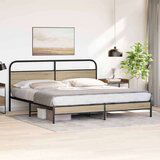 vidaXL Metalni okvir kreveta bez madraca boja hrasta 180x200 cm | shoptok.hr