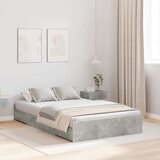  Krevet s ladicama Betonski sivi 120 x 190 cm Konstruirano drvo | shoptok.hr