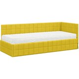  Kutni krevetni okvir s madracem s uzglavljem 2 kom. Žuta Baršun | shoptok.hr