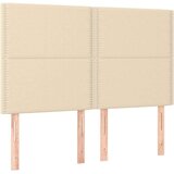 vidaXL box spring postelja z vzmetnico krem 140x200 cm blago, (20723966) | Shoptok.si