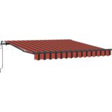 vidaXL Avtomatska retraktabilna tenda oranžna in rjava 350x250 cm | Shoptok.si