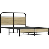  Okvir kreveta bez madraca boja hrasta sonome 135x190 cm drveni | shoptok.hr