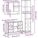 vidaXL 3-dijelni set kupaonskog namještaja boja smeđeg hrasta drveni | shoptok.hr