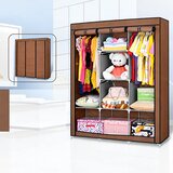  Platneni ormar za garderobu 130 x 45 x 175 cm 8 polica Siva Cene