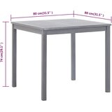  Vrtni stol sivi 80 x 80 x 74 cm od masivnog bagremovog drva | Eponuda.ba