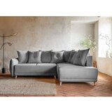 Miuform Siva sklopiva kutna garnitura od samta (s desnim kutom) Lazy Lukka – | shoptok.hr