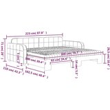 vidaXL Dnevni krevet na razvlačenje s madracima žuti 100x200 cm baršun | shoptok.hr